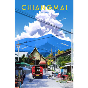 จิ๊กซอว์ 1000/500 ชิ้น A journey in Posters - Old Town, Chang Mai